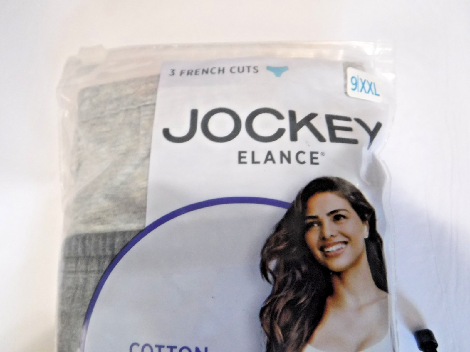 Jockey 3 French Cuts Panties Cotton waistband 1485 Gray mix sz 9