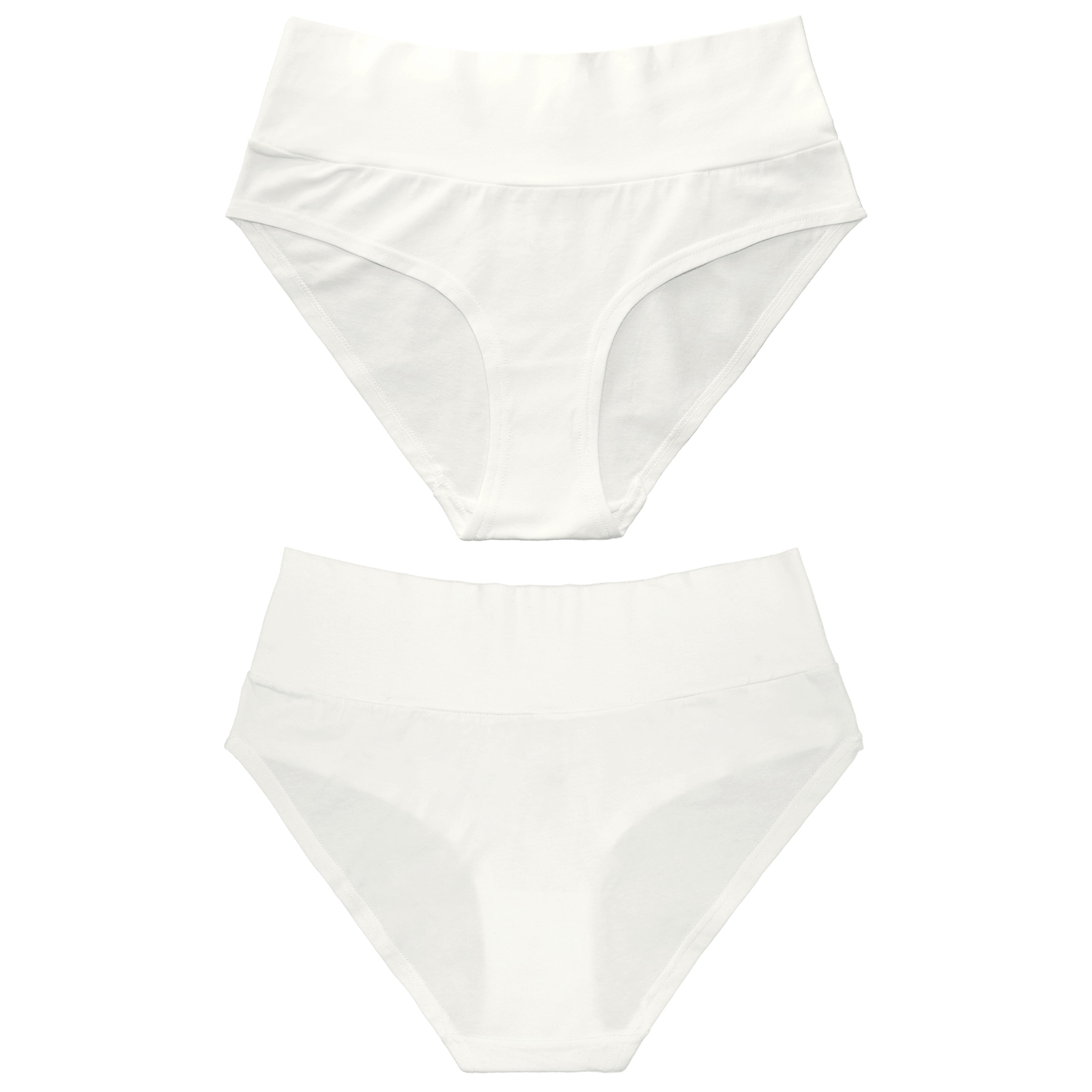 Womens Plus Size Cotton Mid Waist Briefs Panties Underwear-6PK