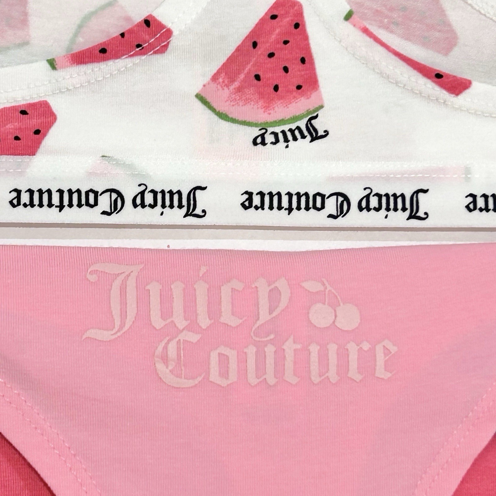 NWT Juicy Couture 7-Pack Thong Panties MED Watermelon Cherries Cotton Spandex