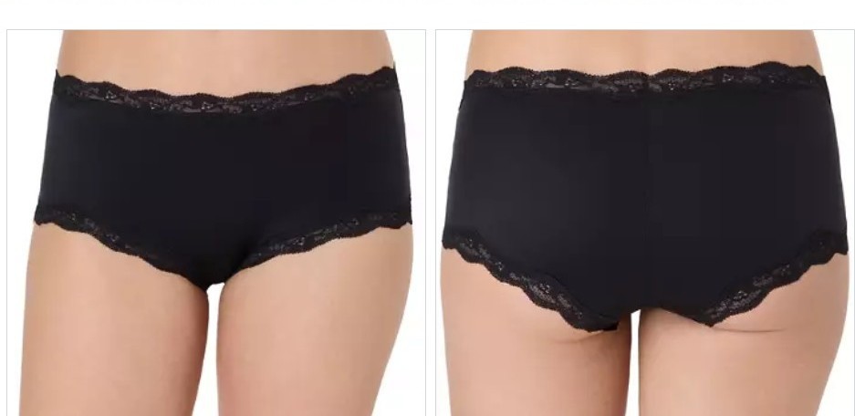 Maidenform XXL 9 Microfiber Boy Shorts Lace Accent 10 Pair