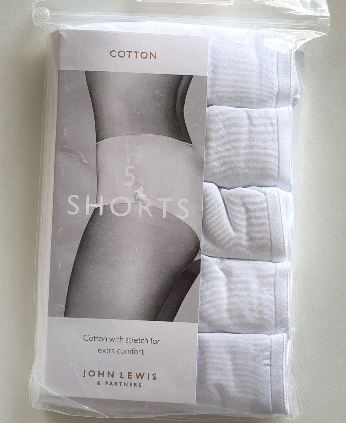 John Lewis Ladies 5 Pack Cotton shorts Underwear Knickers Size 12