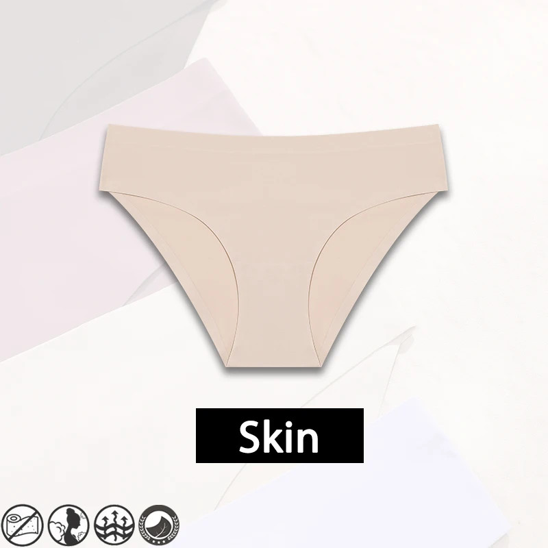 Seamless Panties Low Rise Soft Breathable Triangle Briefs Comfortable Wear