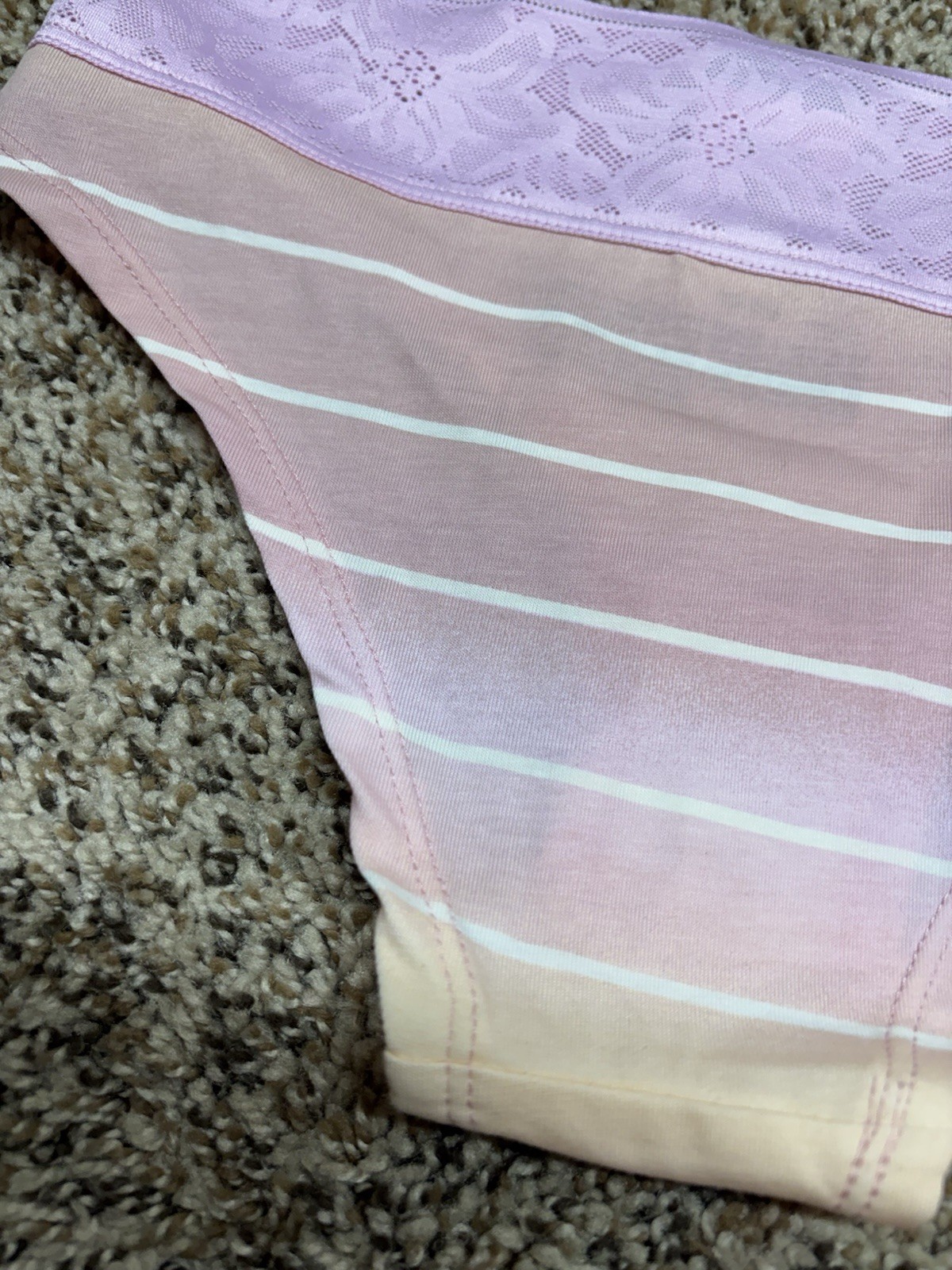 Auden Pink/Multi-Color Cotton Blend Cheeky Panty. Size: S (4-6).