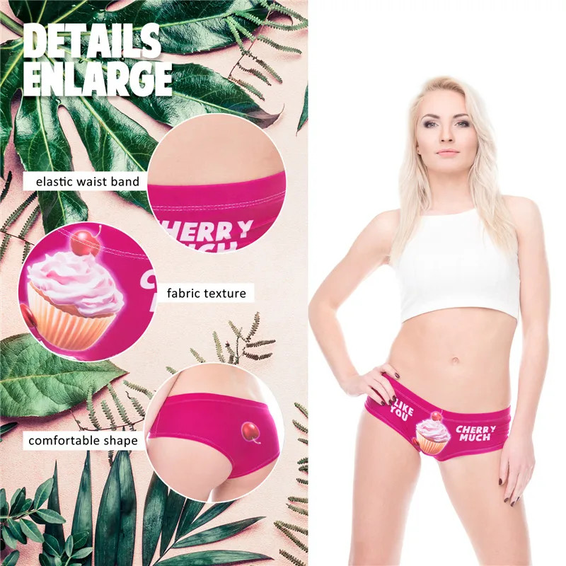 Printed Low Rise Panties Soft Stretch Breathable Briefs Comfortable Fit Wear