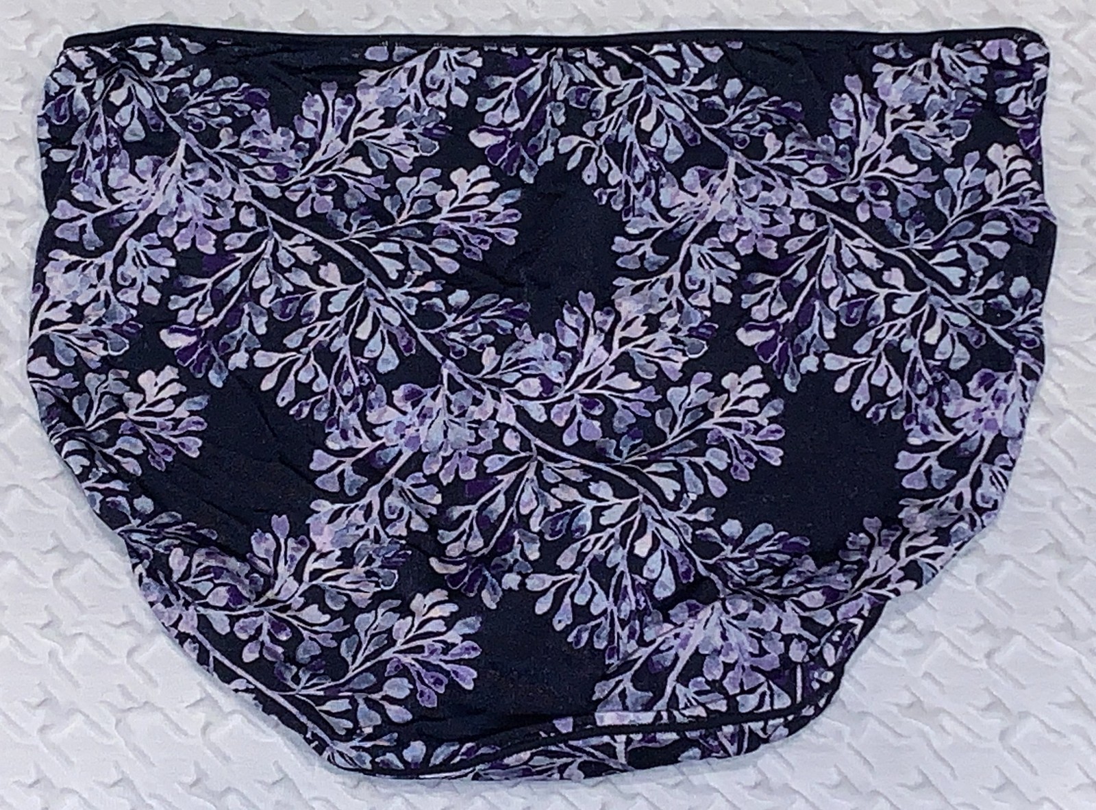 JOCKEY No Panty Line Promise Branches Navy Blue Lavender Bikini Panty Womens 7 L