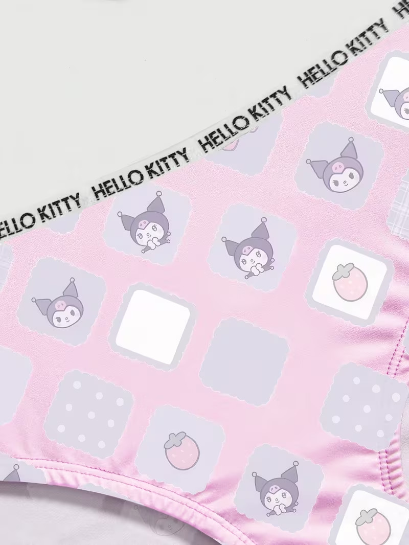 Sanrio Kuromi Cinnamoroll My Melody Cartoon Kawaii Brief Panties – Pack of 3
