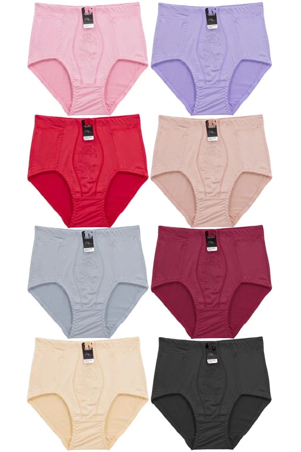 Lot 6 Tummy Control Panties Brief Front Side Pockets S M L XL 2XL 3XL 4XL 670