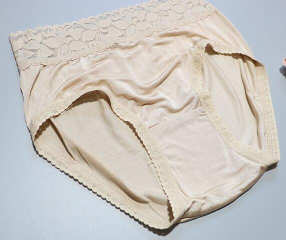 5 Pairs/lot 100% Real Silk Women’s Lace Panties Briefs Underwear Lingerie M-2XL