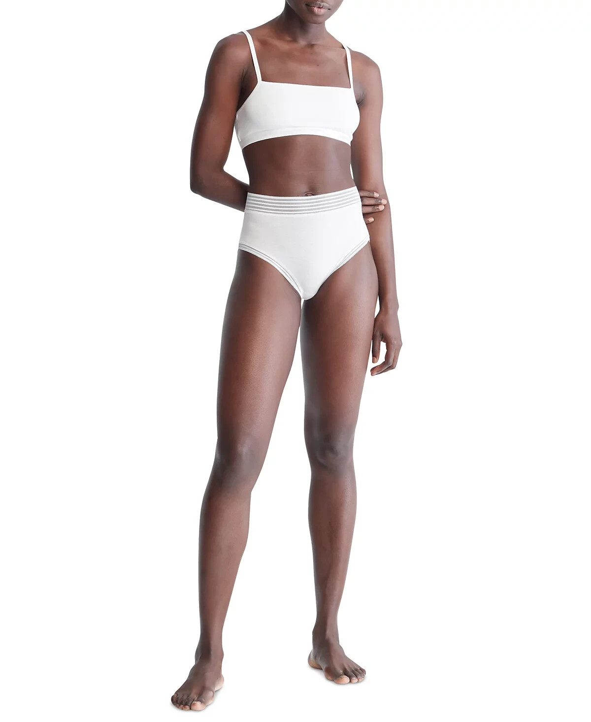 Calvin Klein Ultra Soft High Waist Modern Brief Panty White Women’s S