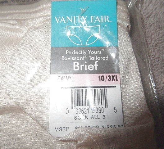Vanity Fair Brief Size 10 3XL Fawn Perfectly Yours Ravissant Poof Granny Panty 5