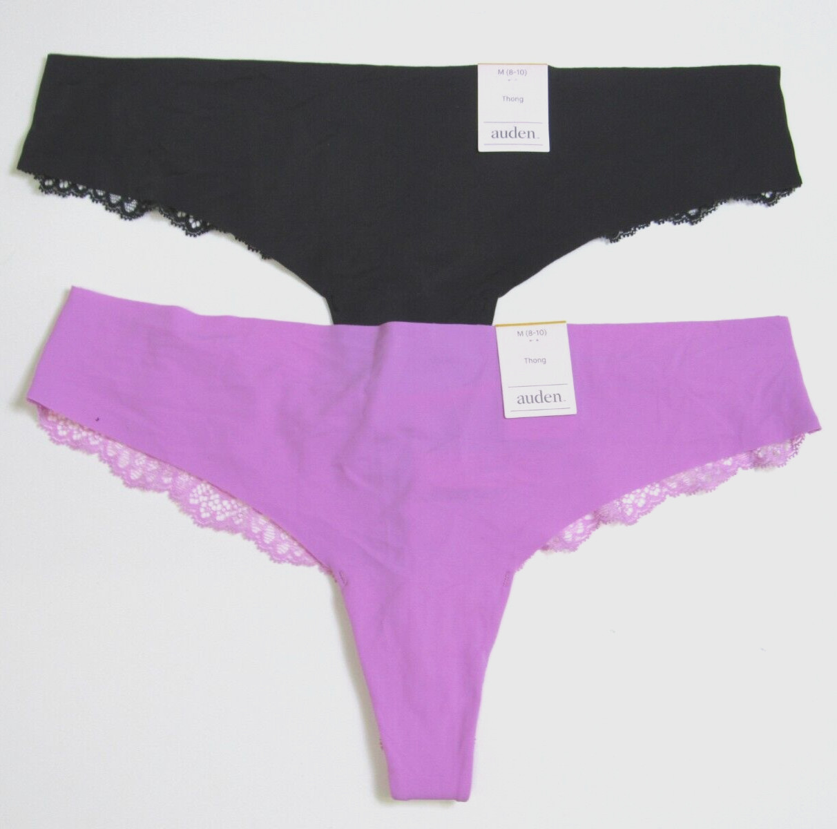Auden Women’s Variety Thong 2 Pack Size Medium 8-10
