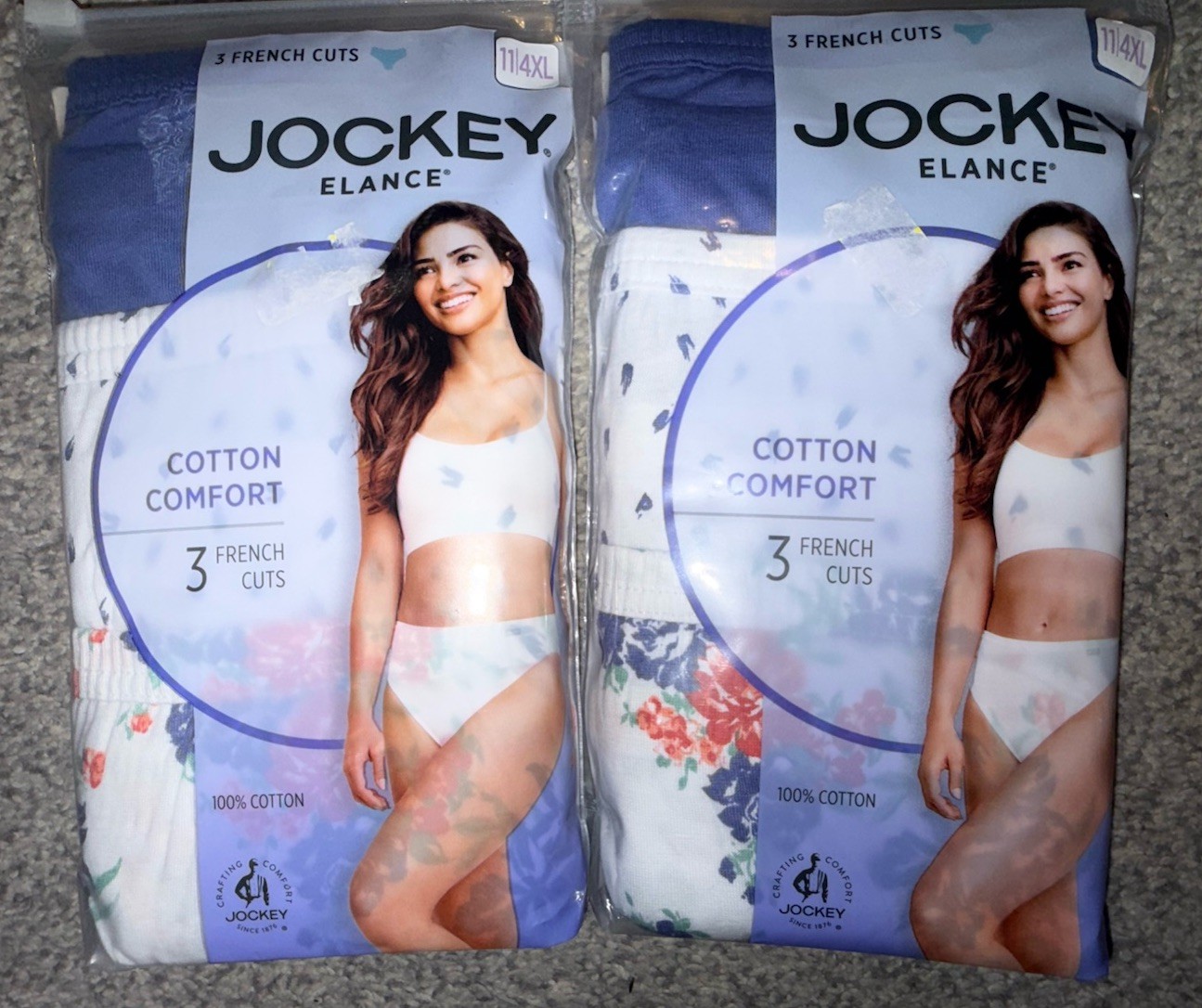 Jockey Elance Women’s Size 11 100% Cotton Comfort French Cuts 6 pair 2 packs NEW