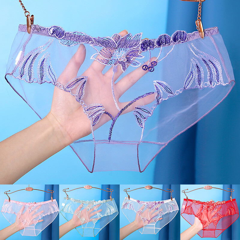 7 Pack Lot Sexy Womens See Through Sheer Pantis Briefs Lace Lingeries Underwear