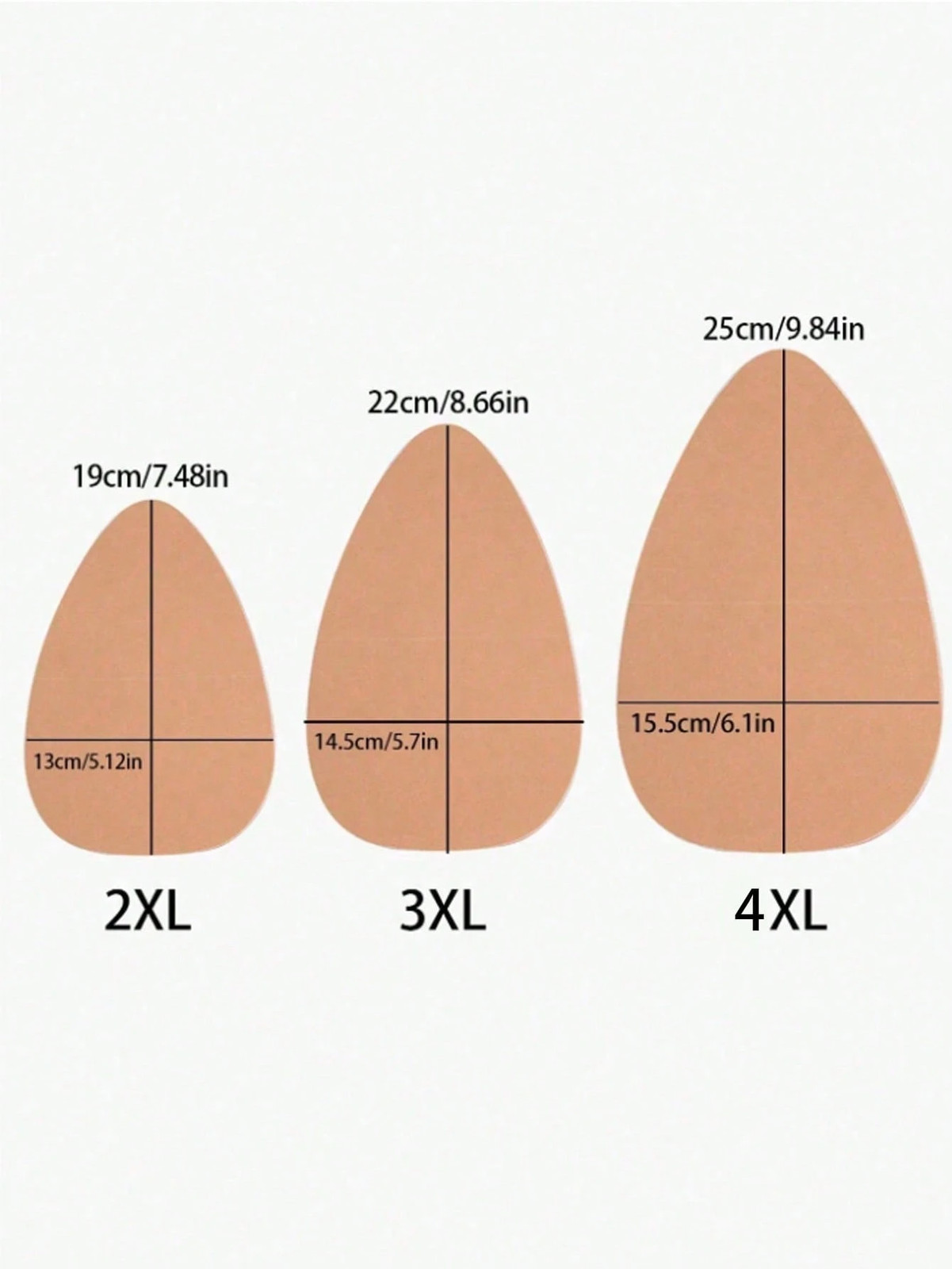 2 Pack/4 Pack Invisible Push Up Bra in Plus Sizes with Silicone Cheap24