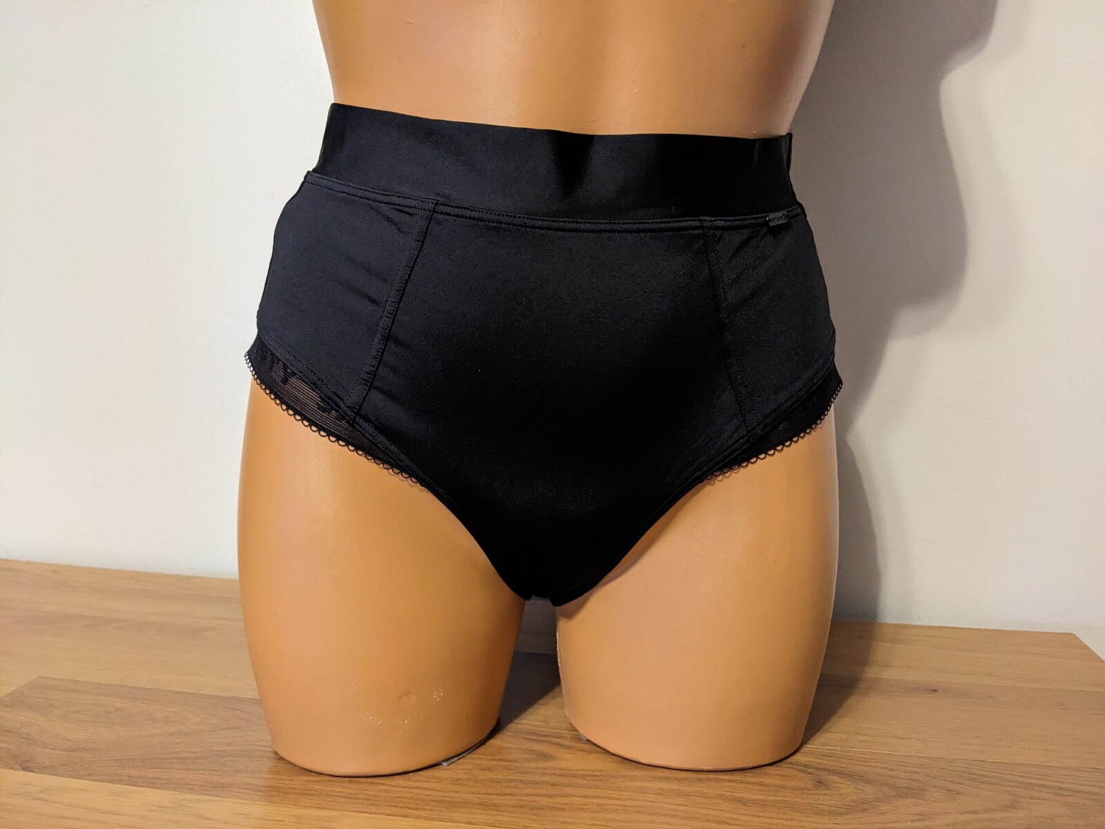 Savage X Microfiber Logo-Trim High-Waist Cheeky Panty, Caviar, 316146, 3X