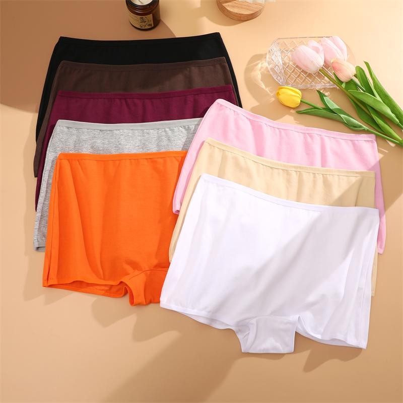 FINETOO 3PCS Women’s Cotton Boyshort Panties Low Waist Breathable Boxer Briefs