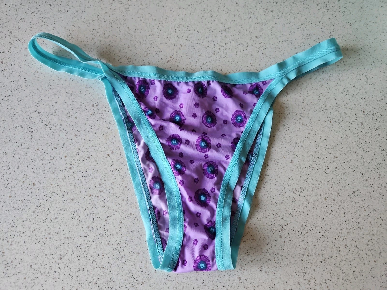 True Vintage Victoria’s Secret Silky Satin String Bikini Panties Large