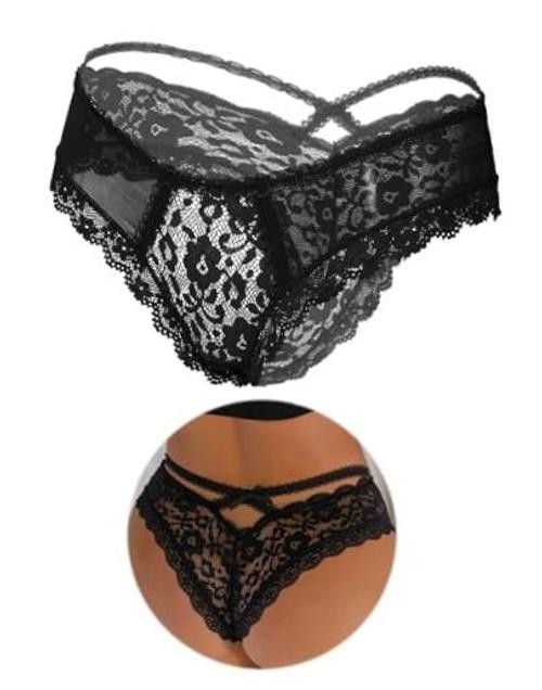 Lace Thongs for Women Sexy Lace Panties Plus Size 3X-Large-4X-Large 1-black