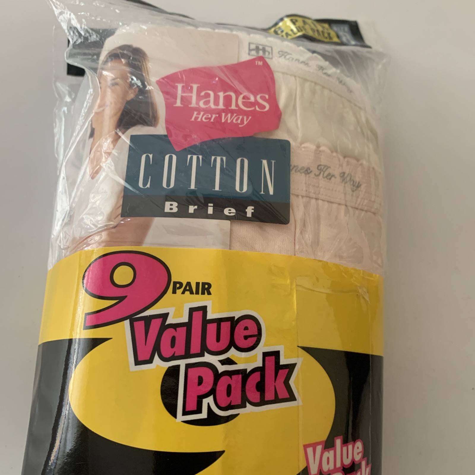 Vintage Hanes Womens Cotton Briefs Underwear 9 Pair pack Size 8 2000 Y2K NIP NEW