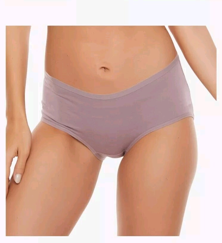 Teerfu 5 Pack Women’s Tagless Cotton Briefs, Mid Waist Soft Stretch Underwear. L
