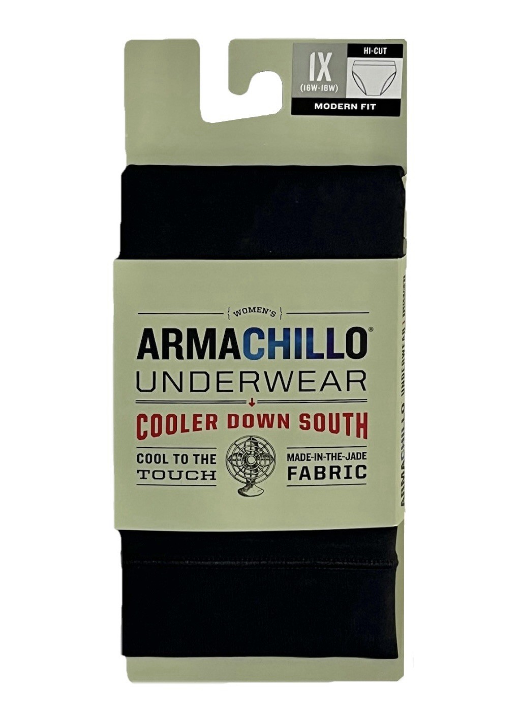 Duluth Women’s Armachillo Cooling Underwear Hi-Cut Brief/Black Size 1X (16w-18w)
