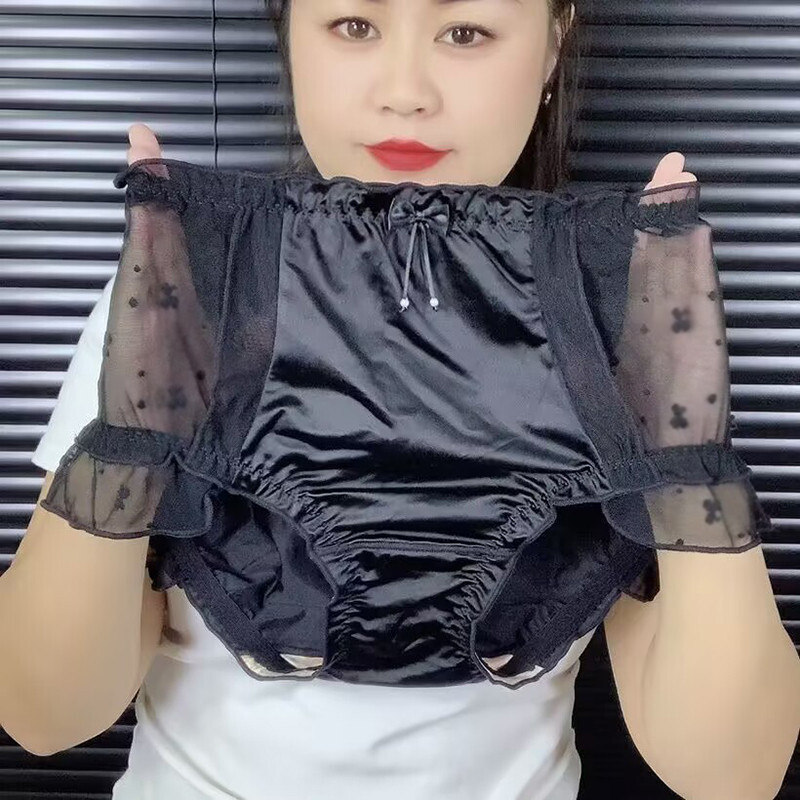 Sissy Mens Oversize Lady Panties Underpant Bow Sheer Lolita Comfort Briefs