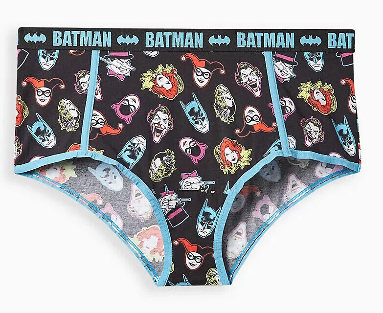 Torrid BATMAN BRIEF PANTY – COTTON BLACK sz 1x 2x 3x 4x NWT