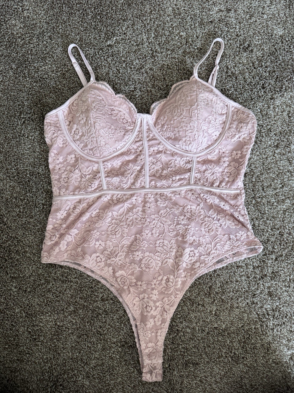 Rue 21 Baby Pink Thong Body Suit Women’s XL