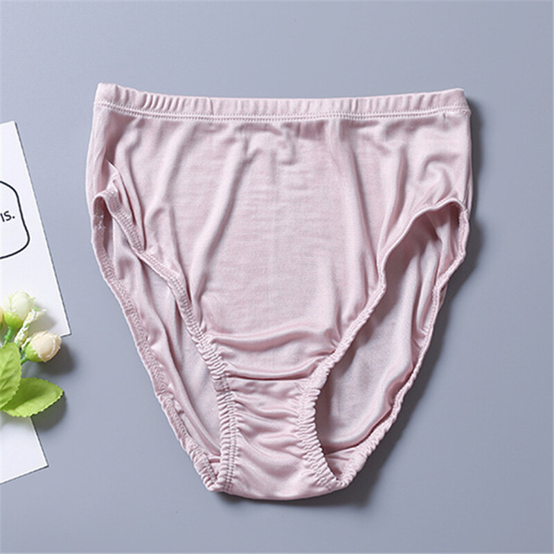 2pcs/lot Women Knitted Briefs Mulberry Silk Underwear Real Silk Lady Panties