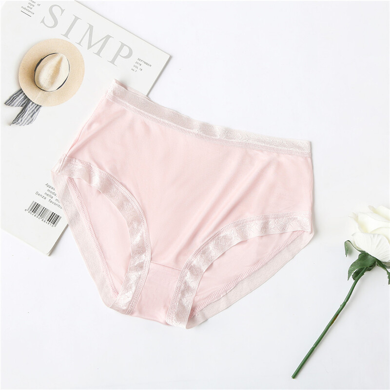 3pcs 100% mulberry silk underwear women briefs thin lady panties Antibacterial