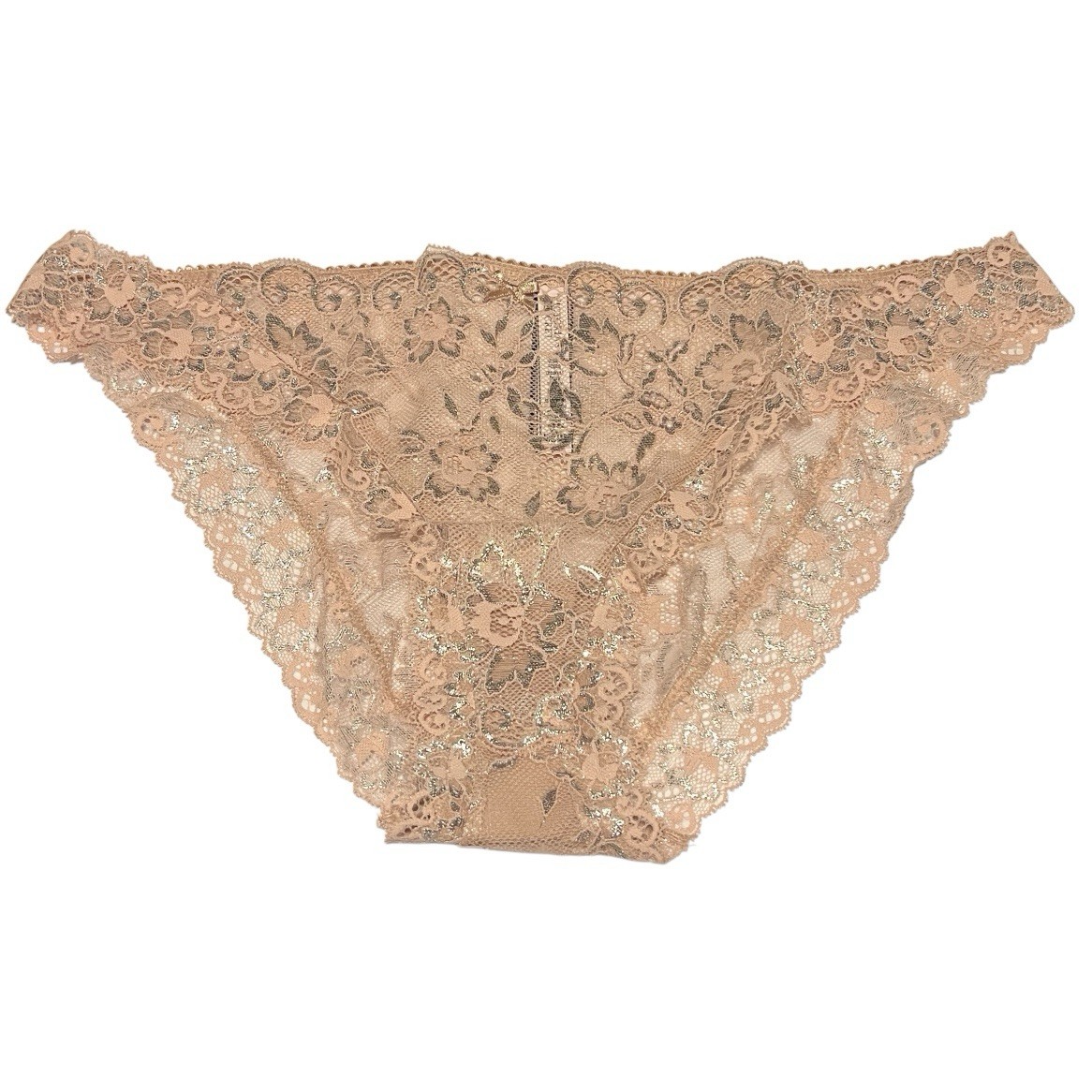 Victoria’s Secret Dream Angels Cheekini Panty XXL Rose Pink And Silver Lace New