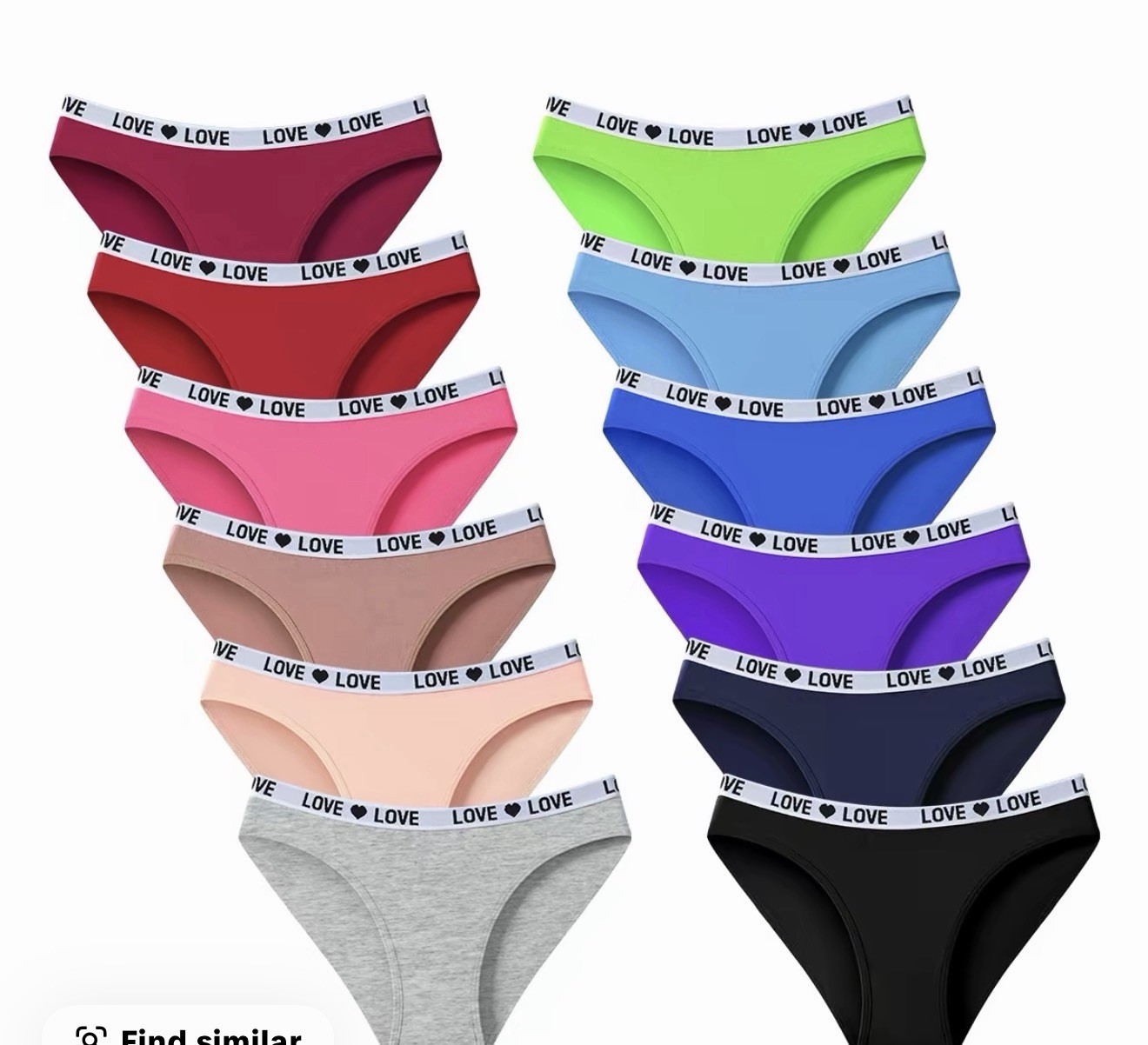 Yun Meng Ni Pink Cotton Solid Bikini Panties Logo Accent Women’s Size L