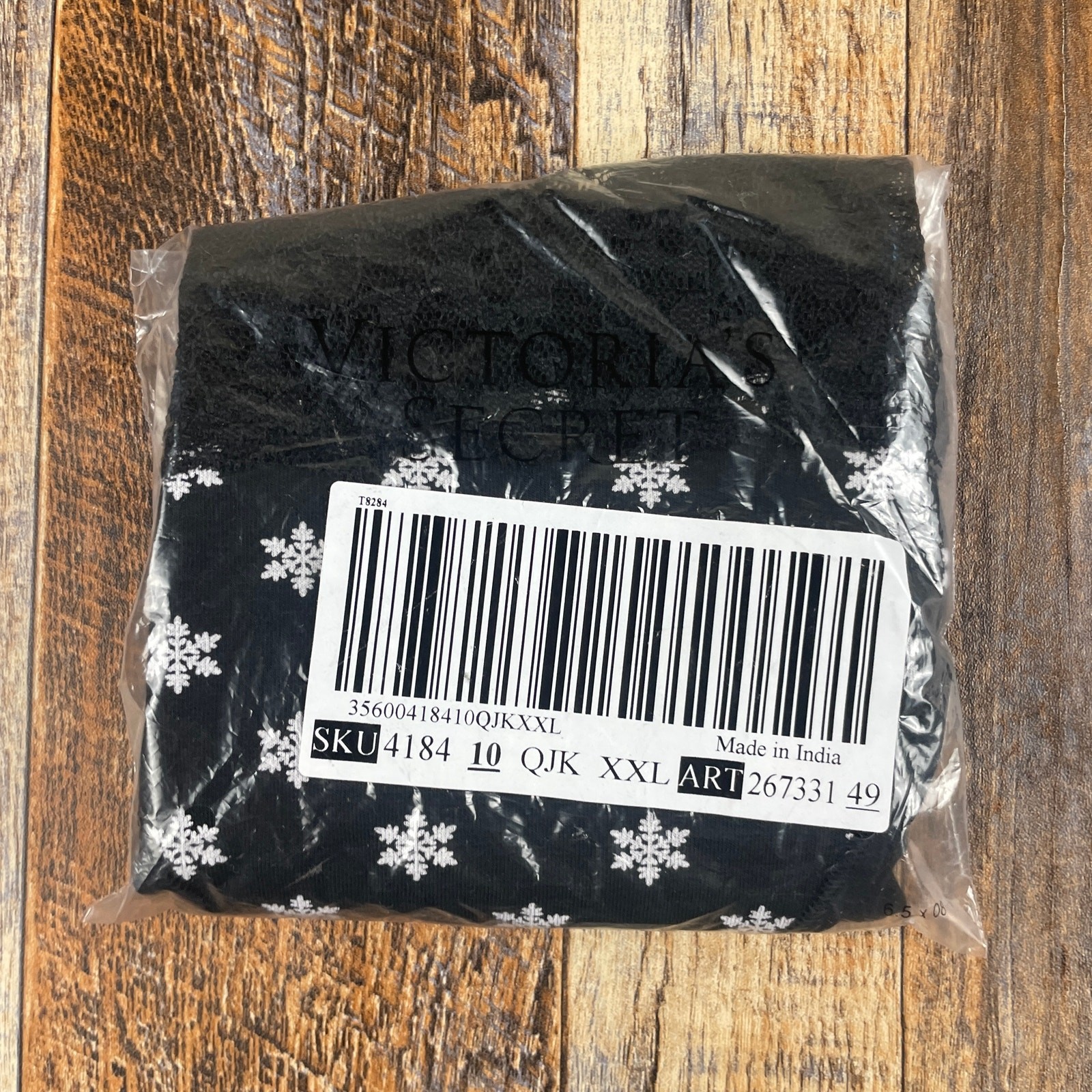 Victoria’s Secret Women’s XXL Black White Lace-Waist Cotton Hiphugger Panty