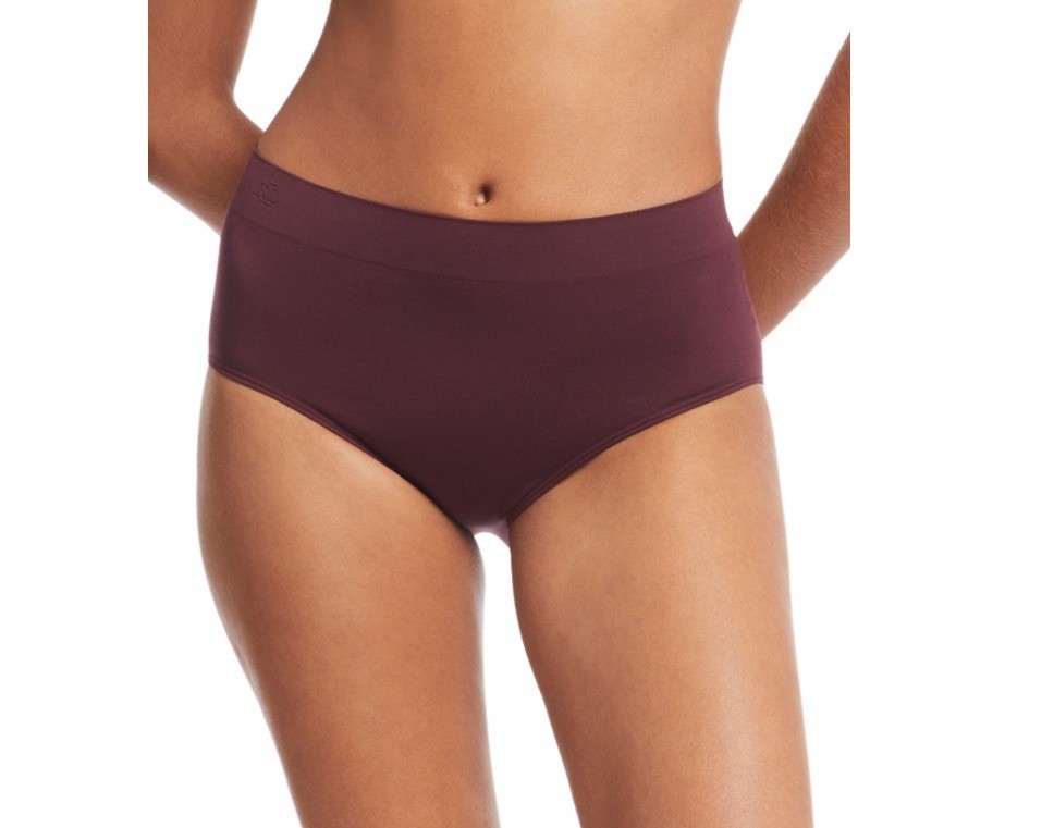 Lauren Ralph Panties Size Large 2-Pair Seamless Stretch Jersey High-Rise Maroon