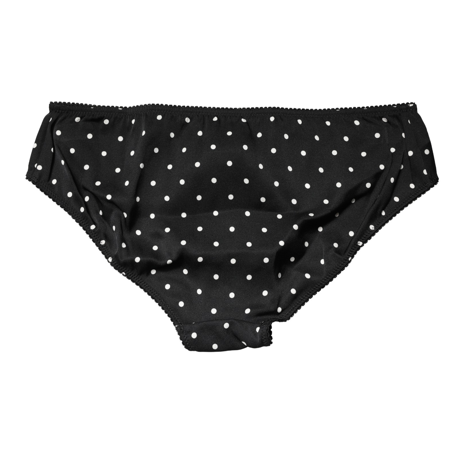 DOLCE & GABBANA Underwear Black Polka Dots Mid Waist Brief Panty IT2 / S 250usd