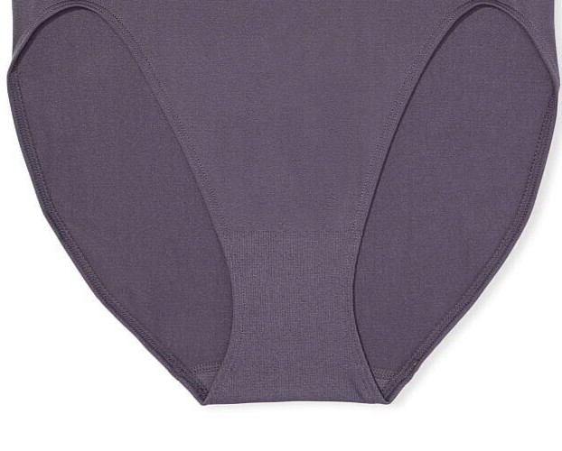 L Grey SEAMLESS NO SHOW FULL COVER Victorias Secret High Leg Waist Brief Pantie