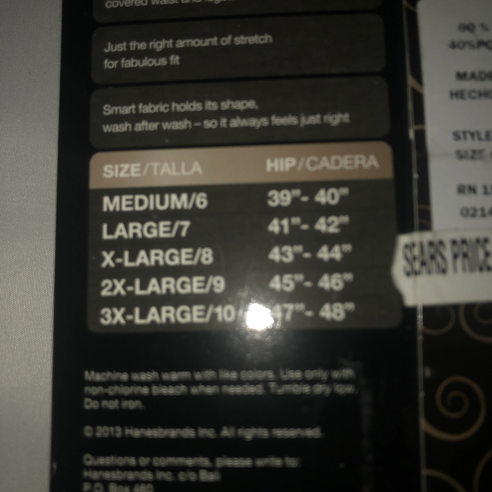 Bali 3+1 Bonus Pack Comfort Luxe Hi-Cut Panties Black Sz 6 (K883B3)