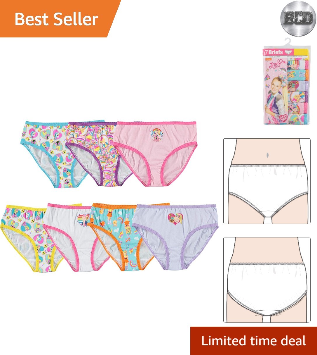 Underwear Multipacks available in Sizes 4, 6, 8 and 10