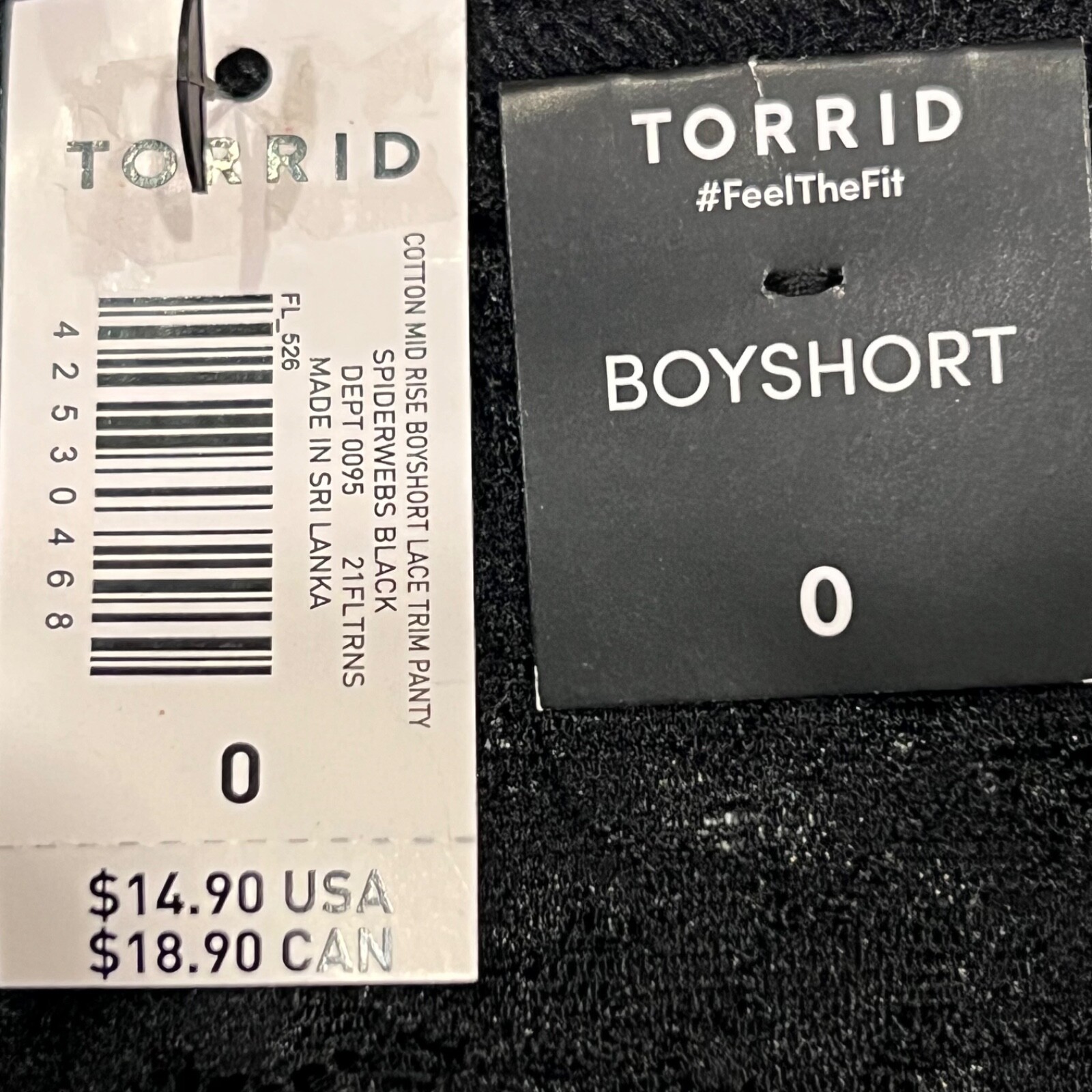 NWT TORRID Boyshort Pantie Sz 0X-4X Black White Lace Jersey Webs Halloween