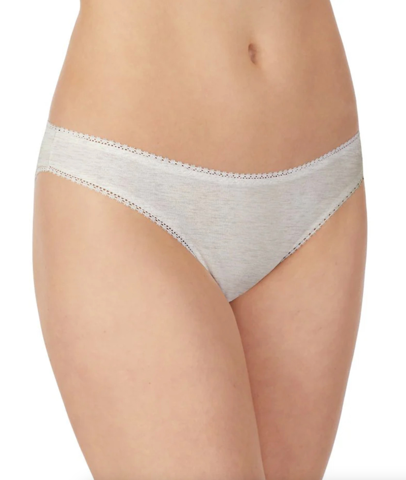 OnGossamer Cabana Cotton Hip Bikini Panties in Heather Grey L58021 Womens Size M
