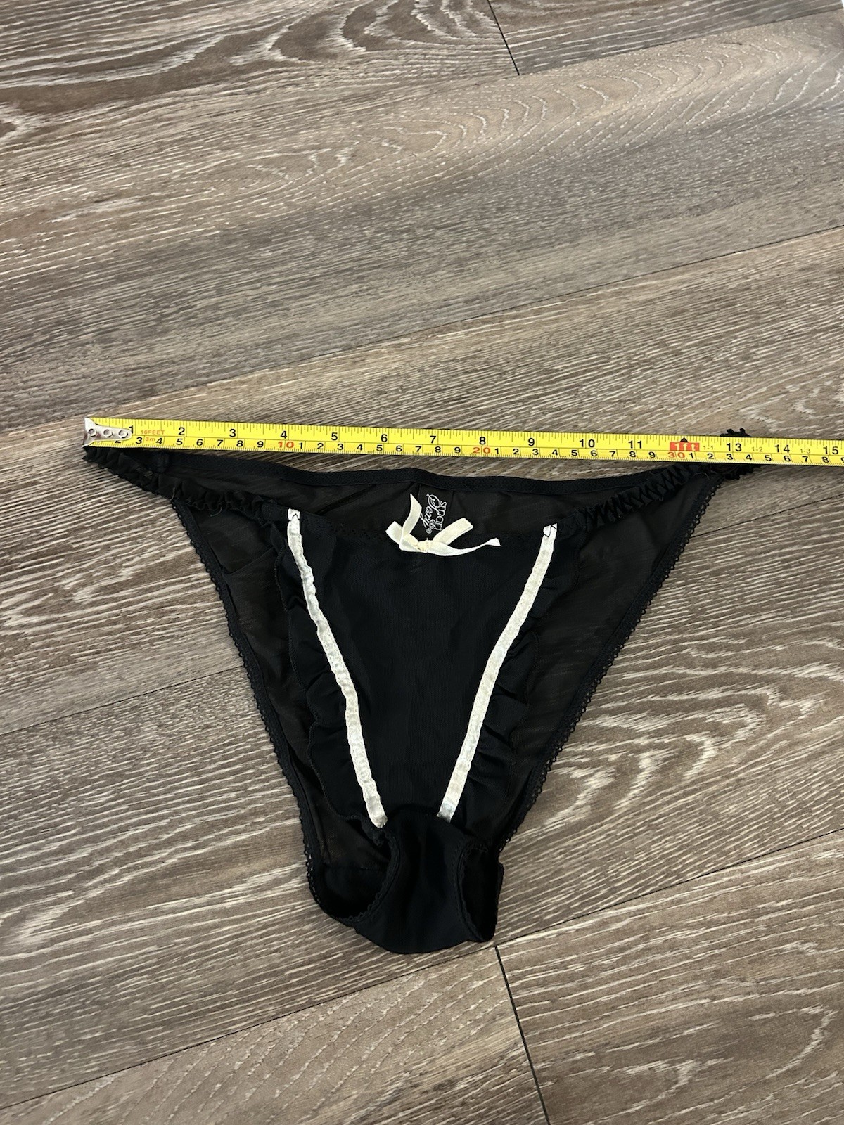 Sexy Black White Bow Lace Panties Coquette Dainty Sexy Feminine