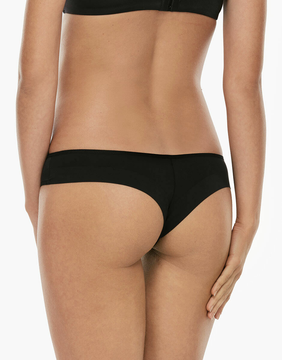 3 LOVABLE INVISIBLE Low Waist Brazilian Briefs 10173 NUDE BLACK Slim No Signs