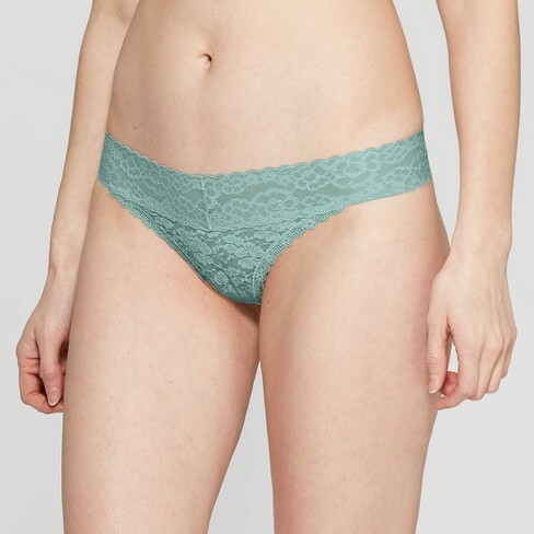 Auden Women’s All Over Lace Thong Turquoise (L 12-14)