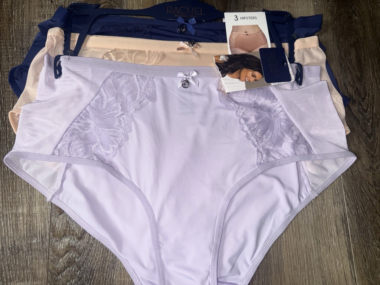 Rachel Roy ~ Womens Hipster Underwear Panties 3-Pair Nylon Blend Lace ~ 3X