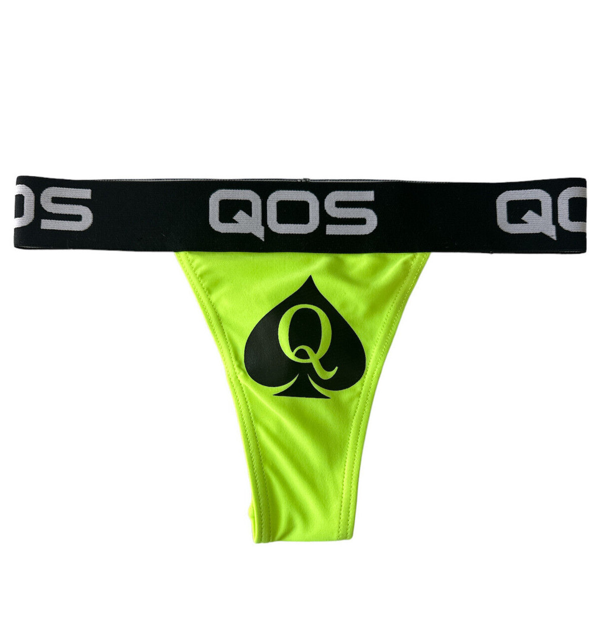Official Iconic QOS BRAND Thong – Queen Of Spades Hotwife Panties Neon Green