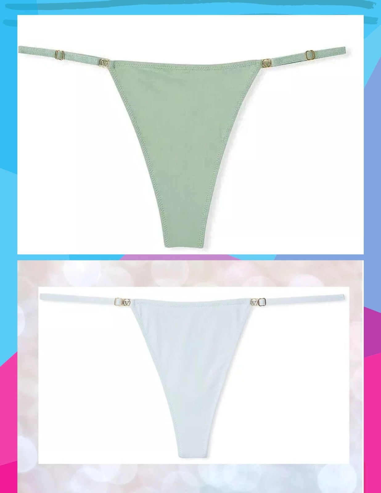 New w/tag Victoria’s Secret💖SET of 2(TWO)💖V-Strings 💖Size Medium