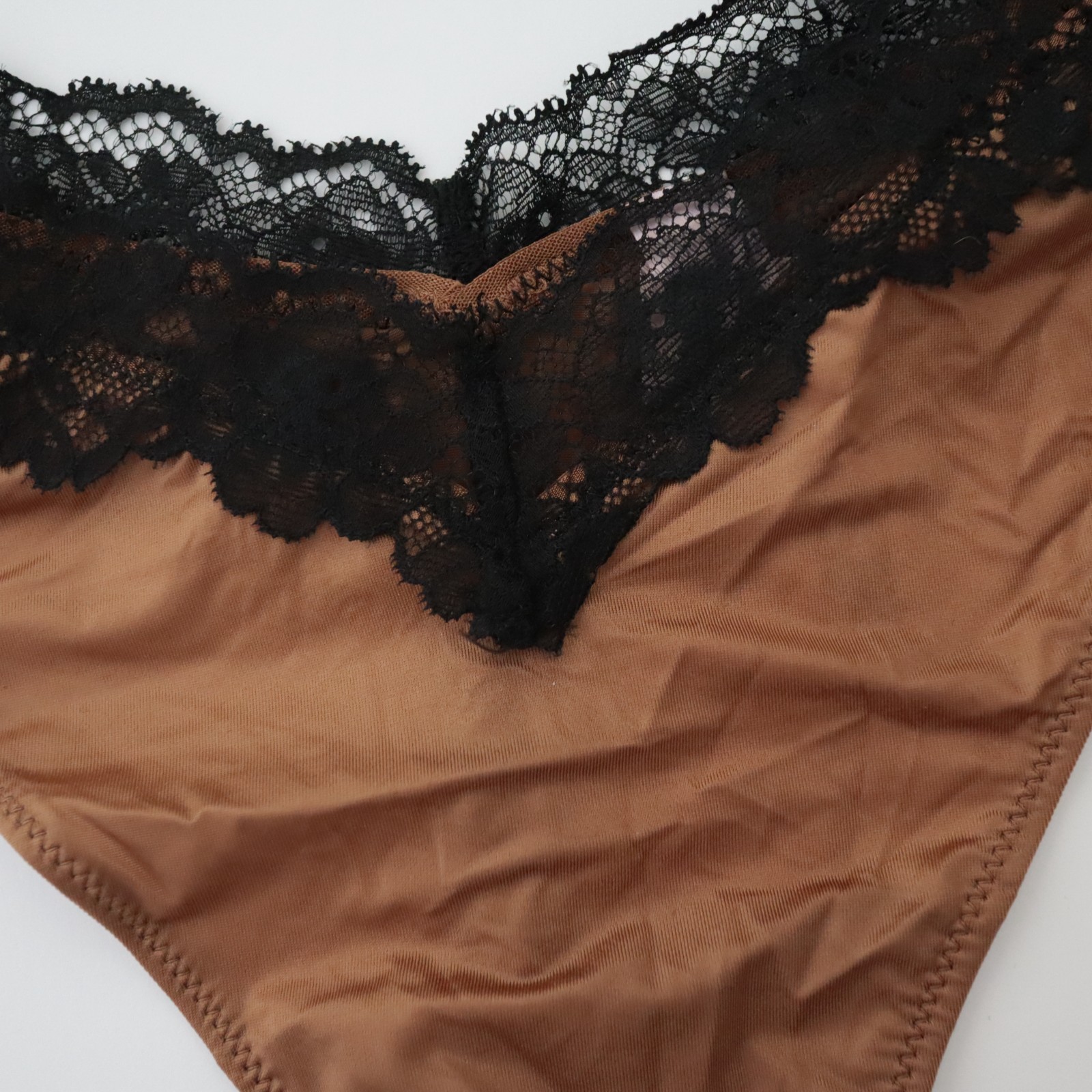 NEW Victoria’s Secret Very Sexy High Leg Lace Trim Thong Satin Panty S M L XL