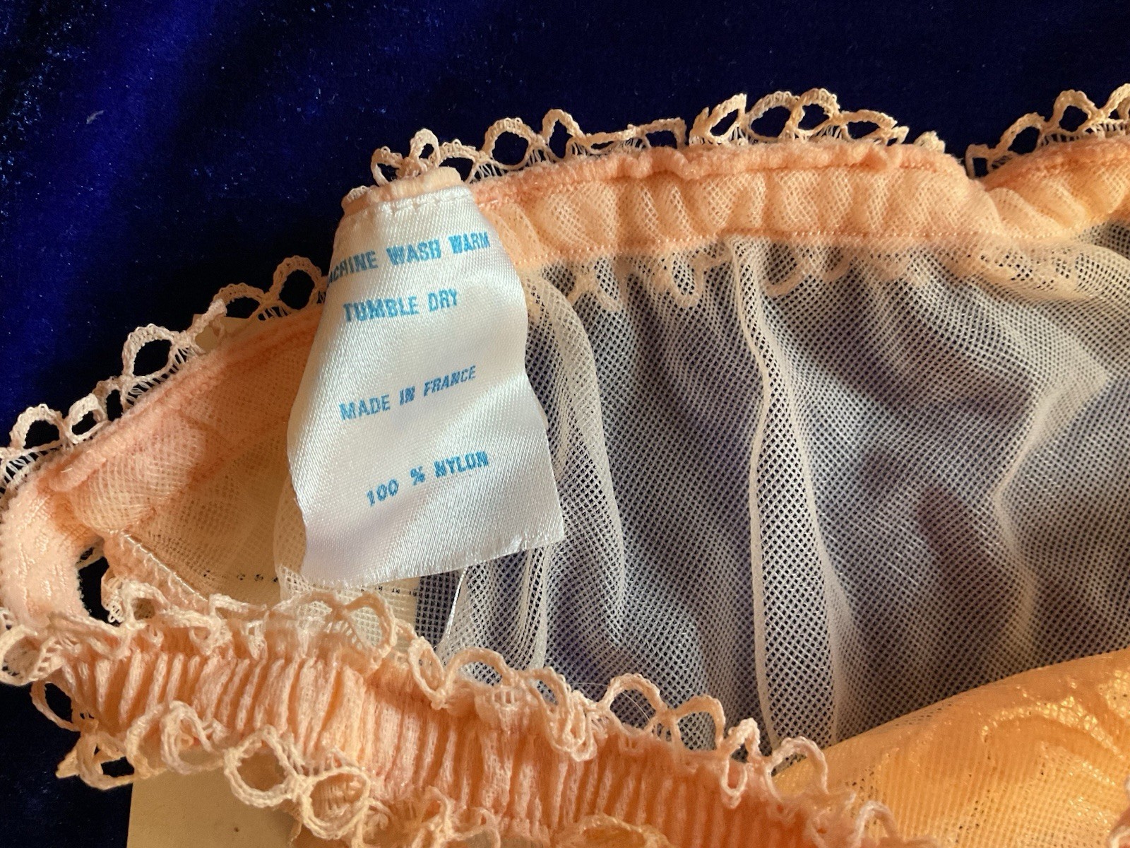 NWT Vintage SHEER 60’s Chiffon PANTIES String Bikini France Babydoll Nylon 40/S