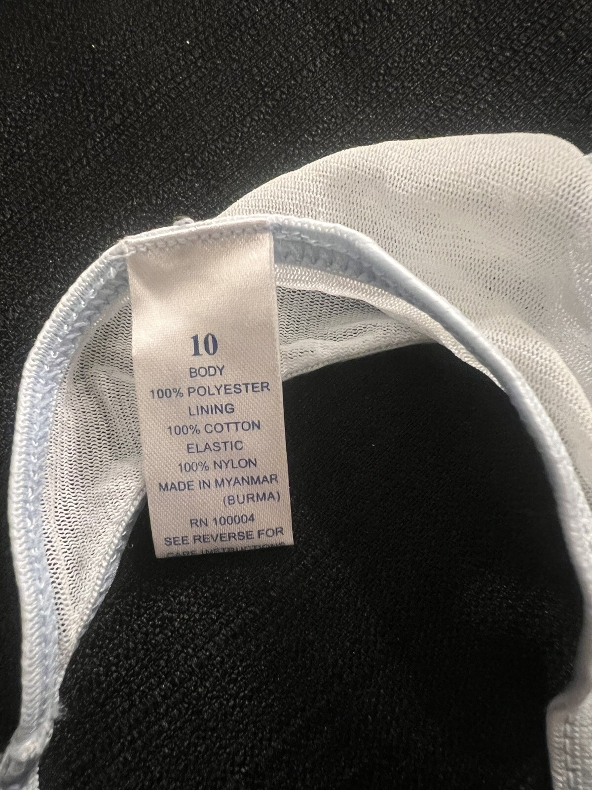 VTG WOMEN’S PANTIES THONGS CAPRICIA O’DARE SIZE 10 BABY BLUE BODY 100% POLYESTER