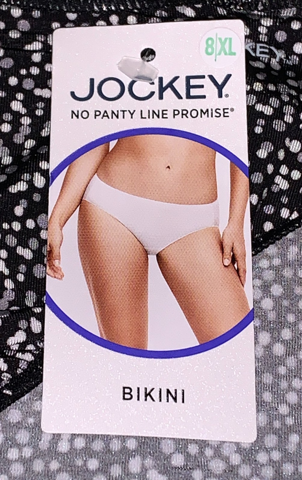 JOCKEY No Panty Line Promise Basic Dots Black White Grey Bikini Panty Women XL 8